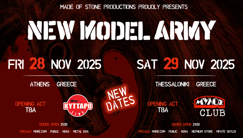 NEW MODEL ARMY live in Greece!