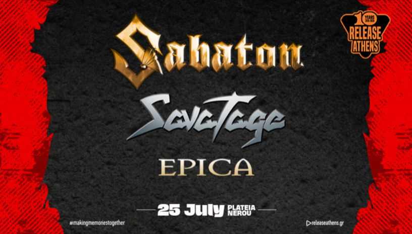 Release Athens 2026 / Sabaton / Savatage / Epica