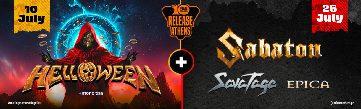 Release Athens 2026: Προσφορά διημέρου / Helloween + Sabaton / Savatage